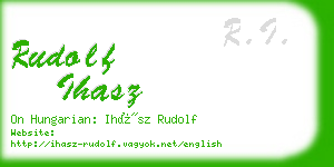 rudolf ihasz business card